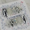 Multi Silver Handmade Nail Tips - Lipstick / 멀티 실버