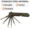 7in1 Lock Picking Kit, Portable Folding Lock Pick Set, Stainless