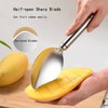 3Pcs Mango Slicer Fruit Fork Kit, Watermelon Cutter Slice, Stainless