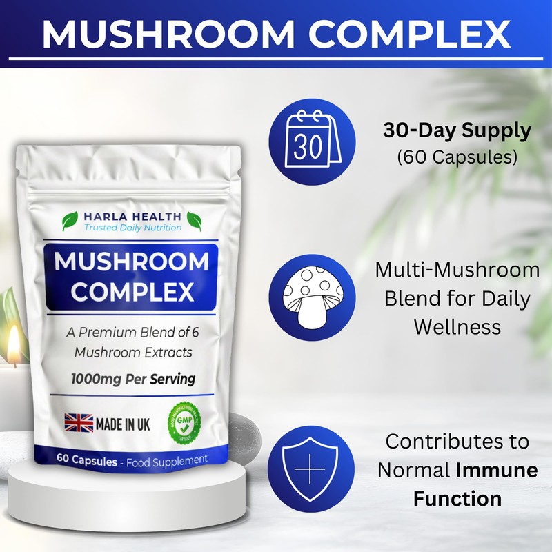 Mushroom Complex – High Strength 6 Mushroom Blend with Lion’s
