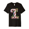 Holiday Candy Cane Initial I Joy Premium T-Shirt