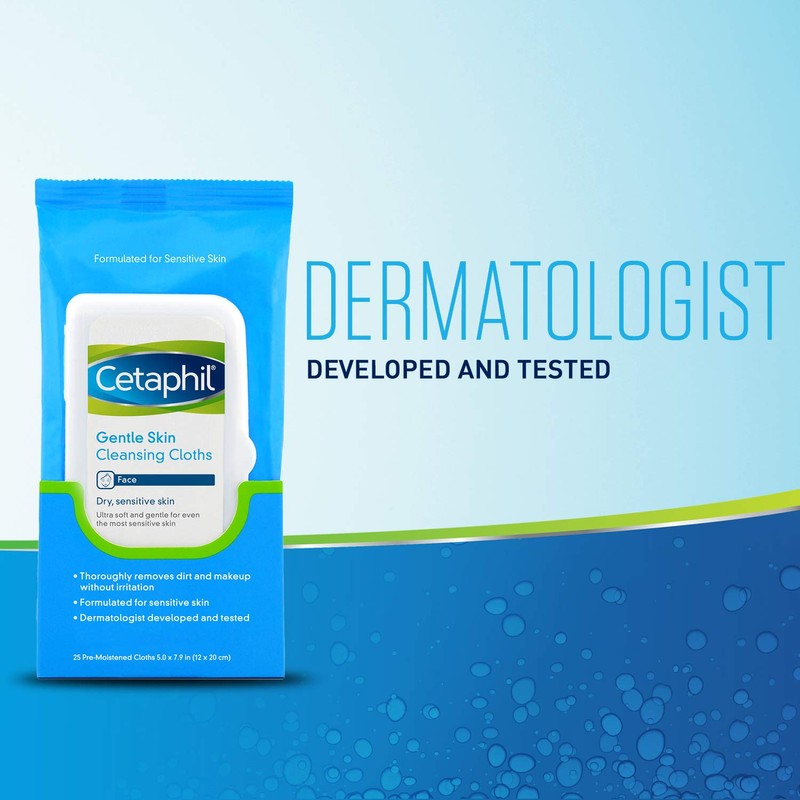 Cetaphil Gentle Skin Cleansing Cloths for Dry, Sensitive Skin, Face