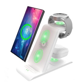 SPGUARD 3 in 1 Wireless Charger Compatible with Galaxy S24/Ultra/S24+/S23/Z Flip/Fold 6/5/4, for Galaxy Watch Ultra/7/6/5, for Galaxy Buds 3 Pro/2