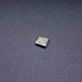 Fablinks Italian Gold Letter Charm, 9mm Stainless Steel Initial K Charms Link Jewelry for Women and Men