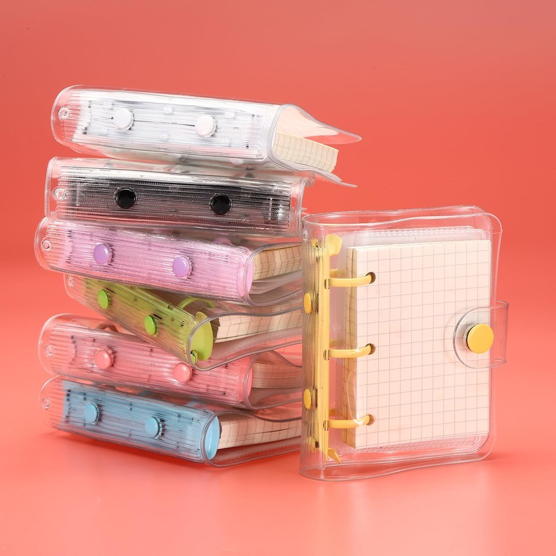 PATIKIL Clear 3 Ring Binder Cover, PVC Notebook Binder Mini