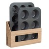 Bamboo Wall Mounted Kitchen Organizer & Holder for Foil, Wax