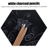 Omeblos White Charcoal Pencil, Charcoal Pencils Set, 2Pcs Sketch Highlight