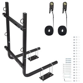 Gedlex RV Bumper Mounted Tote Tank Holder Upgraded Portable Waste Tank Bracket Tote Tank Carrier Compatible with 15, 21, 28 and 36 Gallon Tote Tanks Fits 4" or 4.5" Bumper Includes Ratchet Straps