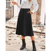 Kate Kasin 2025 Women's Black Pleated Midi Skirt Long High