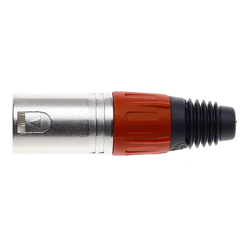 Keple 5 Pole XLR Plug, Red - Male Audio Mic