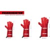 Feuermeister 50173617B Premium BBQ Gloves Size 12 in Cowhide Split
