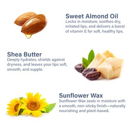 Luxiny Lip Balm, Lip Balm in a Bamboo Tube, Vegan Natural Moisturizing, with Sunflower Wax and Vitamin E (Vanilla Buttercream)