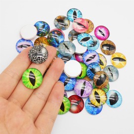 20PCS 30MM Glow in The Dark Dragon Eyes Animal Vertical Slit Pupil Eye Glass Cabochon for Sculptures Props Jewelry Crafts Making