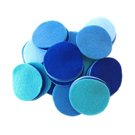 Playfully Ever After Blue, Light Blue, Militia Blue & Turquoise Craft Felt Circles (2 Inch - 58pc)