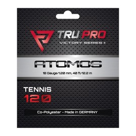 TRU PRO Atomos - Tennis String Set (Poly): Developed by Tournament Players for The Tournament Player (18g (1.20 mm), 12.2 m, Silver)