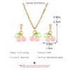 Yecomsy Kawaii Cherry Pendant Necklaces Cute Cherry Fruit Dangle Earrings