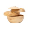 Tappas All-Natural Serving Container, Tiered Tray, Charcuterie, Sphere, Rubberwood