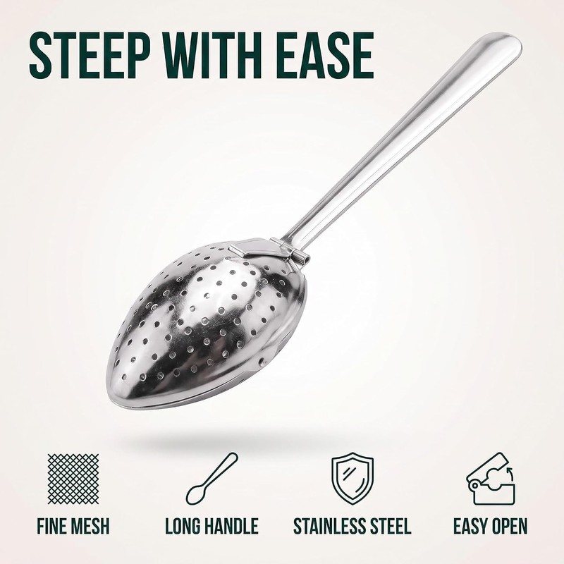 Heart Tea Infuser for Loose Leaf Tea Steeper, Long Grip