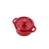 Staub 40511-236 Ceramic Cocotte Round 4.9 inches (10 cm), Cherry
