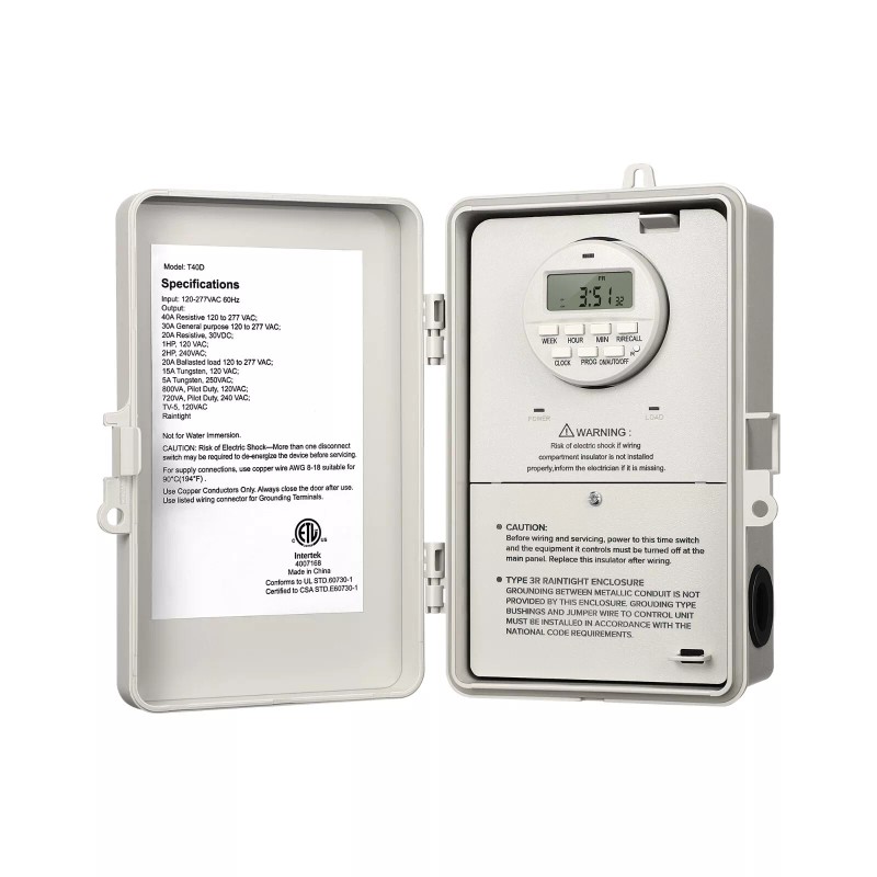 Dewenwils DEWENWIL Pool Pump Timer, Outdoor Digital Timer Box Heavy