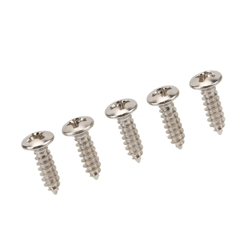 100PCS Guitar Pickguard Screws Metal Guard Plate Mounting Screw Electric