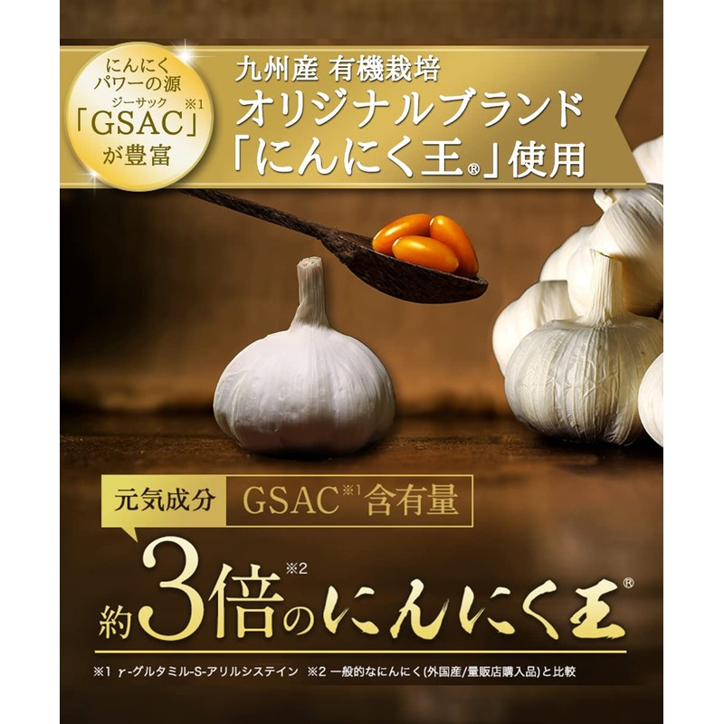 【健康家族】伝統にんにく卵黄 極 31粒入 ピュアDHA オメガ3 九州産有機にんにく王 にんにく成分｢GSAC｣ アリイン EPA DPA