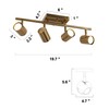 GEPOW Gold 4 Light LED Track Lighting Kit, Modern Brass