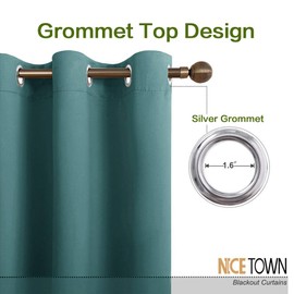 NICETOWN Sound Barrier Room Dividers Curtains Screens Partitions, Full-Length Grommet Top Room Screen Divider Curtain Panel for Space Solution, Studio, Stage (1 Pack, 8.3ft Wide x 7ft Long, Sea Teal)