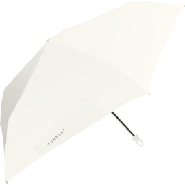 Nakatani Natural Basic Women's Folding Umbrella, Tambra, Off White, Hand Opening, Rib Size: 20.9 inches (53 cm), Wind Resistant, Bottle-type Case Included