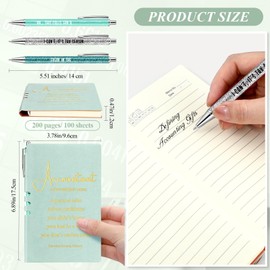 Spakon 5 Pcs Accountant Gifts for Women Men, Valentines Coworker Gifts Accountant Leather Lined Journal 3 Ballpoint Pens with Gift Box for Spreadsheet Humor Cpa Tax Birthday Retirement(Green)