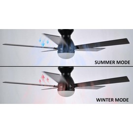Carro Smart Flush Mount Ceiling Fans with Lights 52”, 3 Light Colors Dimmable, 10 Speeds DC Ceiling Fan with Remote, Outdoor, Compatible with Alexa, Siri & Google Home, Wood & Dark Walnut
