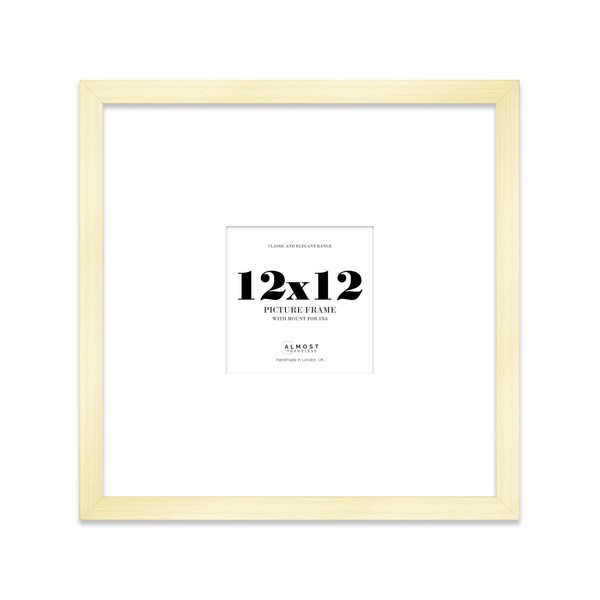 12x12" Square Picture Frame, Display Pictures 8x8" With Mat or