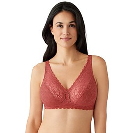 Wacoal Women's Soft Sense Lace Bralette, Garent Rose, XX-Large