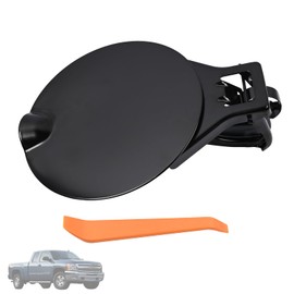 Promrmr Fuel Tank Filler with Door Bumper Fuel Door Cover Housing Compatible with Chevy Silverado 1500 2500 HD 3500HD, For GMC Sierra 1500 2500 HD 3500 HD 2007-2014 Replace 25871805