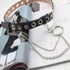 White Fang BT202 Leather Belt, Stylish, Chain, Key Ring, Carabiner,