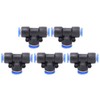50Pcs 3‑Way Pneumatic Connector Quick PU Tube Hose Push in