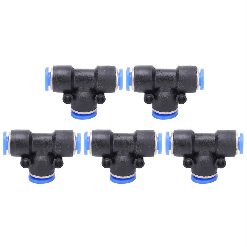 50Pcs 3‑Way Pneumatic Connector Quick PU Tube Hose Push in