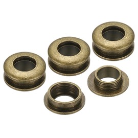 PATIKIL Ojales de latón macizo de 8 mm, 4 ojales con superficie de arco con arandela para zapatos, ropa, manualidades, bolsa de piel, bronce