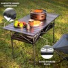 Opliy Portable Folding Camping Table for 4-6 Persons Aluminum Collapsible