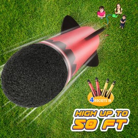 Kids Toys for 3-9 Years Old Boys, Garden Games 3-9 Years Old Boys Girls Gift Outdoor Toy Kids Garden Toys Age 3-9 Years Old Boys Stomp Kites Rocket Toys Launcher for Kids Girls Birthday Presents