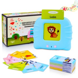 Spanish Flash Cards for Learning, for Toddlers, Ages 1-6 Years, 112 Sheets, 224 Words, Educational Toy Preschool