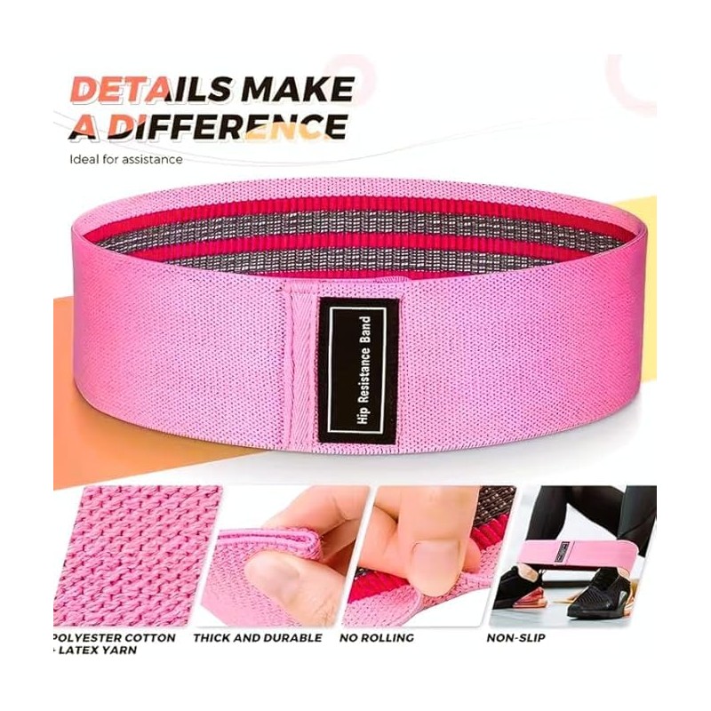 Exercise Resistance Bands for Legs, Hip, Thigh, Glute Workout -