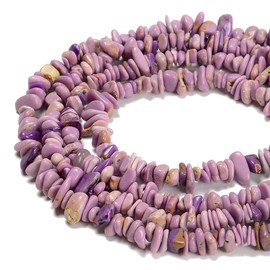 jodaying 5-8mm Natural Phosphosiderite Gemstone Chips Healing Gravel Bracelets Necklace Kit Irregular Tumble Stone Beads DIY Crafts Design Jewelry Making 33"