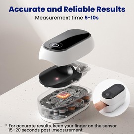 Oxímetro de pulso Bluetooth de dedo, monitor inteligente de saturación de oxígeno en sangre con aplicación para deportes y aviación, lector preciso de SpO2 y frecuencia cardíaca con pantalla OLED