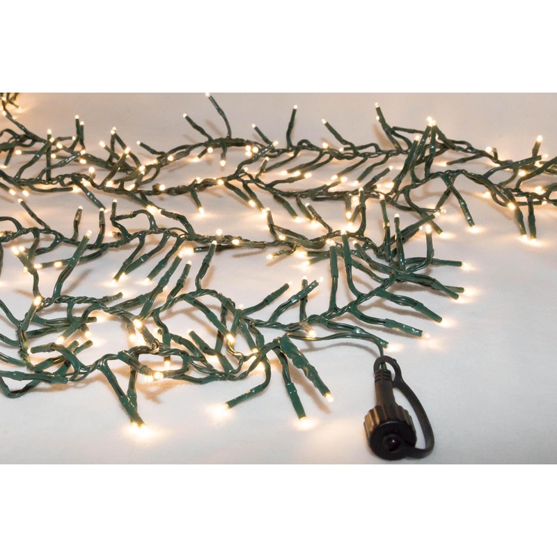 49.5' Connectable Cluster Light Garland with 1,500 Warm White LED