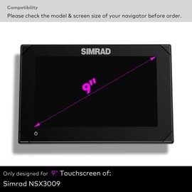 INNOSURE Premium Tempered Glass Screen Protector designed for Simrad NSX 3009 Fishfinder Chartplotter 9-Inch Touchscreen Accessories 9H Anti Scratch (HD Clear)