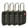 Primex 9507001 TSA-Approved 4-Digit Combination Luggage Locks – Black Zinc,