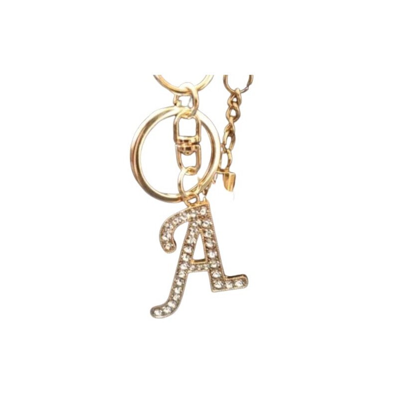 Rohans Womens Gold Plated Alloy Car Key Ring with Crystal