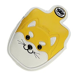 Putter Cover Headcover Odyssey 2 Ball Mallet Pin Magnet Fits Scotty Cameron Odyssey Cute Dog (Mallet, Akita Inu, Yellow)