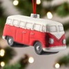 Karma, Christmas Hanging Ornament, Slug Bug Bus Mercury Glass Ornament